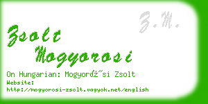 zsolt mogyorosi business card